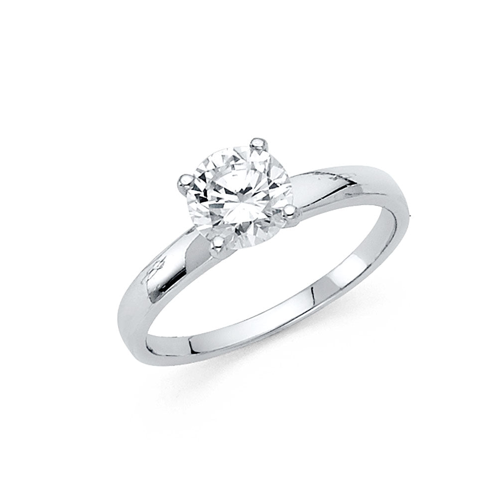 CZ Engagement Rings - 14K Gold - RG1W