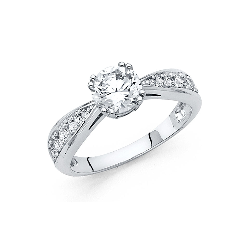 CZ Engagement Rings - 14K Gold - RG20W