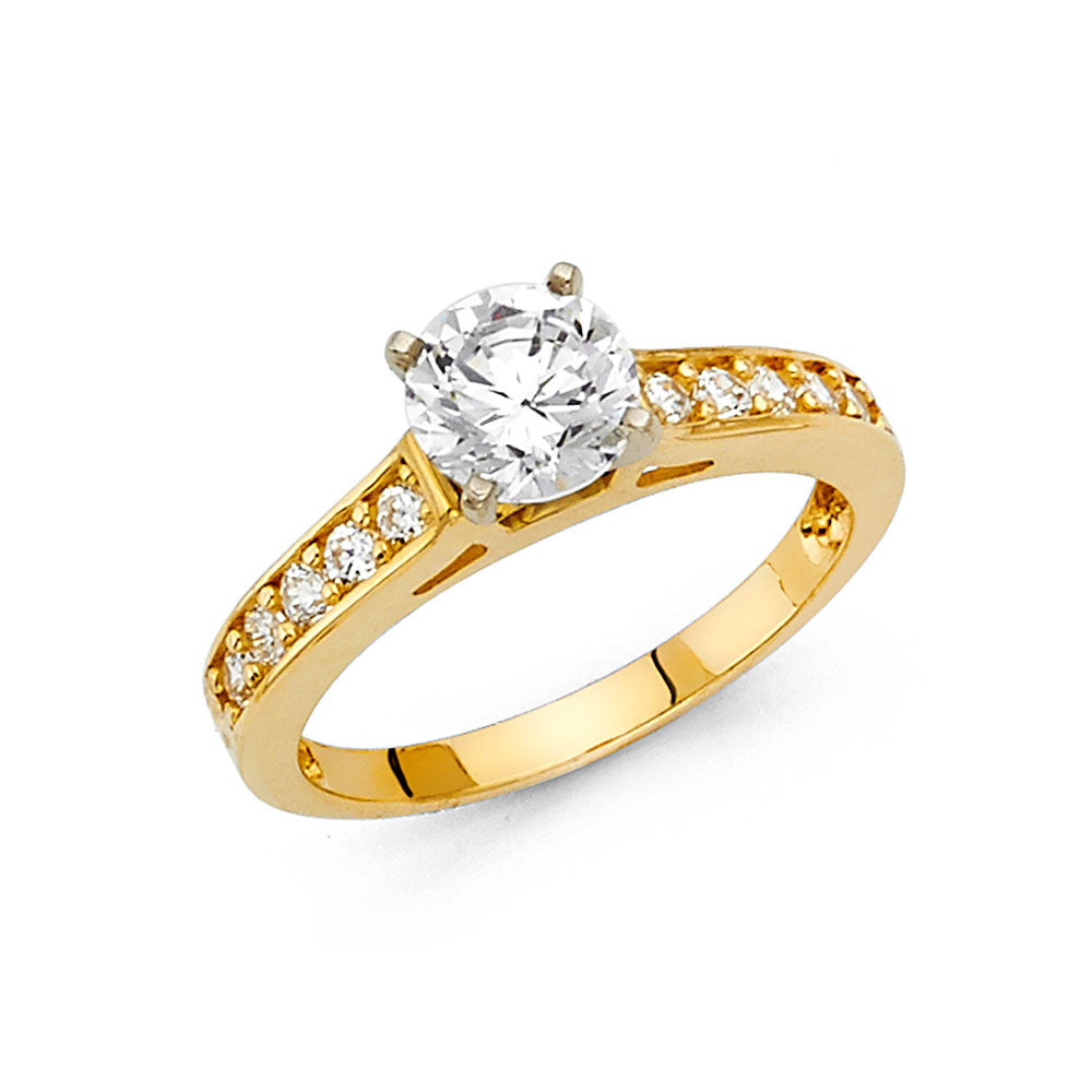 CZ Engagement Rings - 14K Gold - RG22