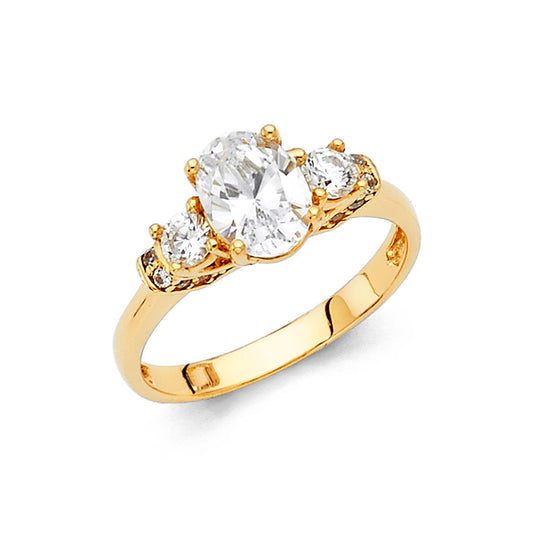 CZ Engagement Rings - 14K Gold - RG24