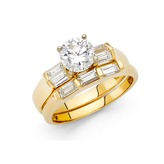 CZ Wedding Duo Sets- 14K - RG240E