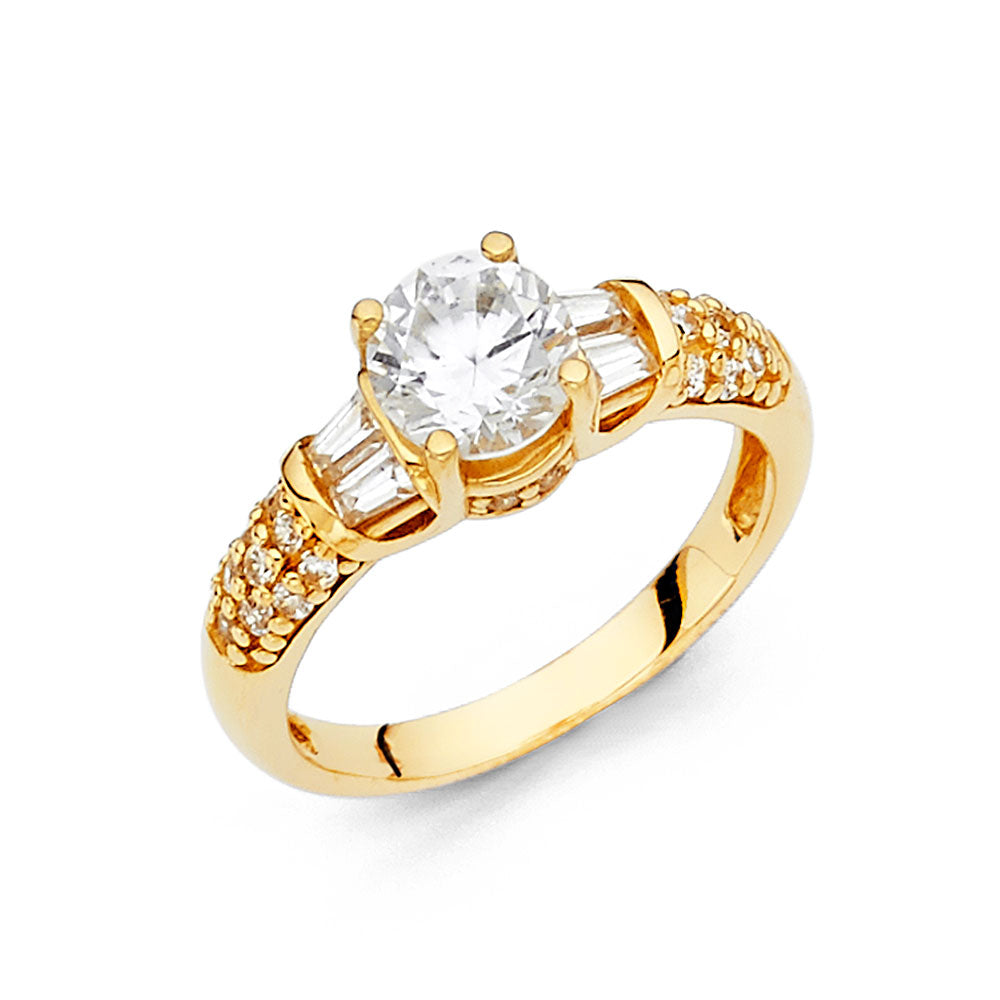 CZ Engagement Rings - 14K Gold - RG25