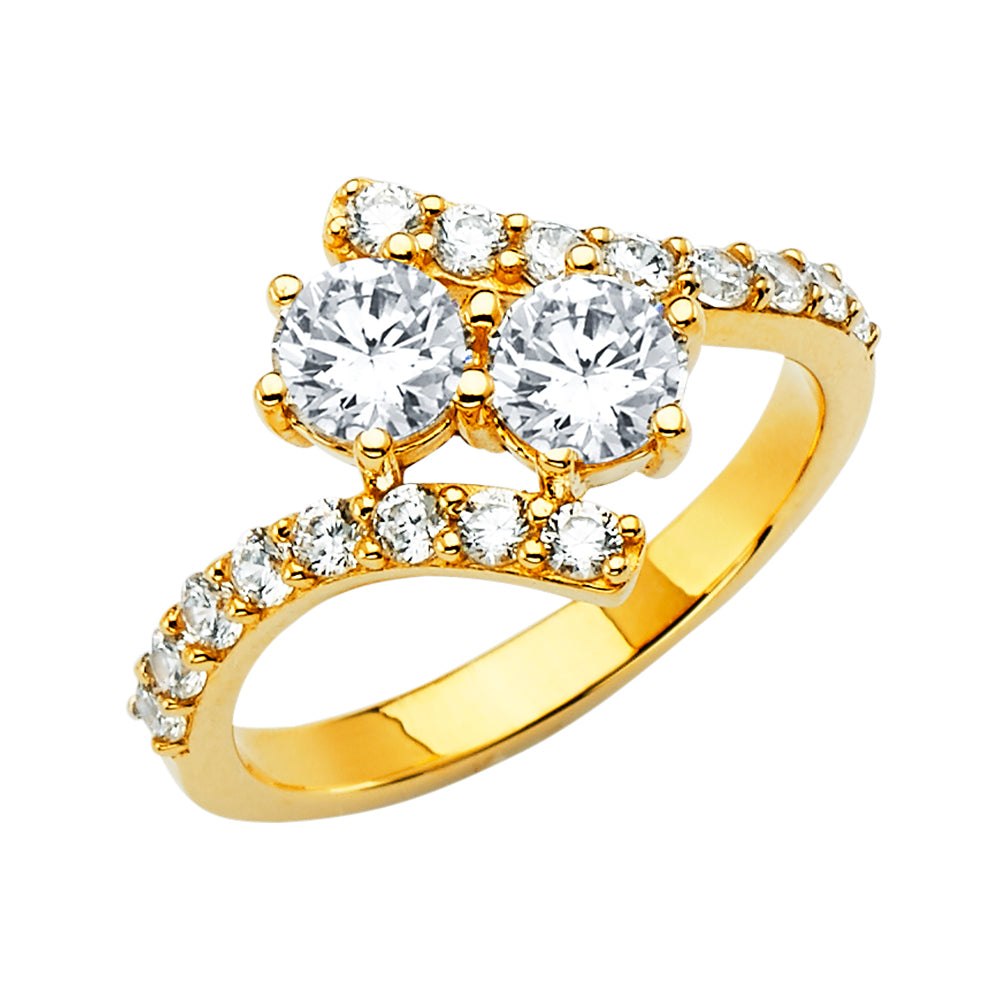 CZ Engagement Rings - 14K Gold - RG2636