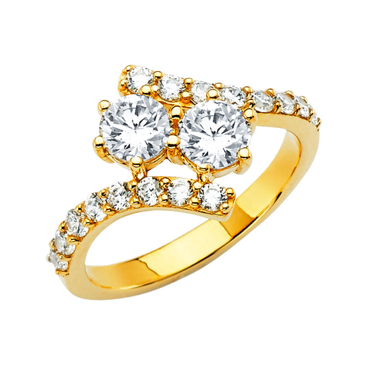 CZ Engagement Rings - 14K Gold - RG2636