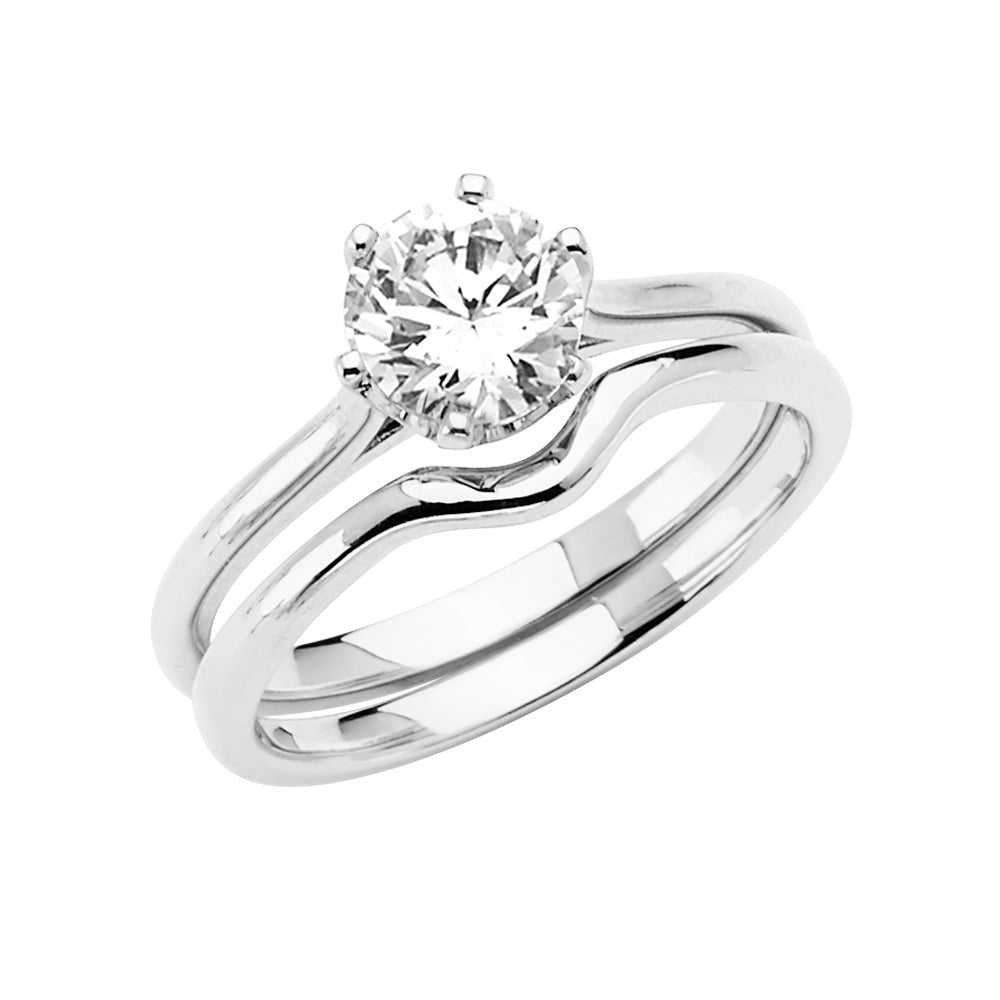 CZ Engagement Rings - 14K Gold - RG2801