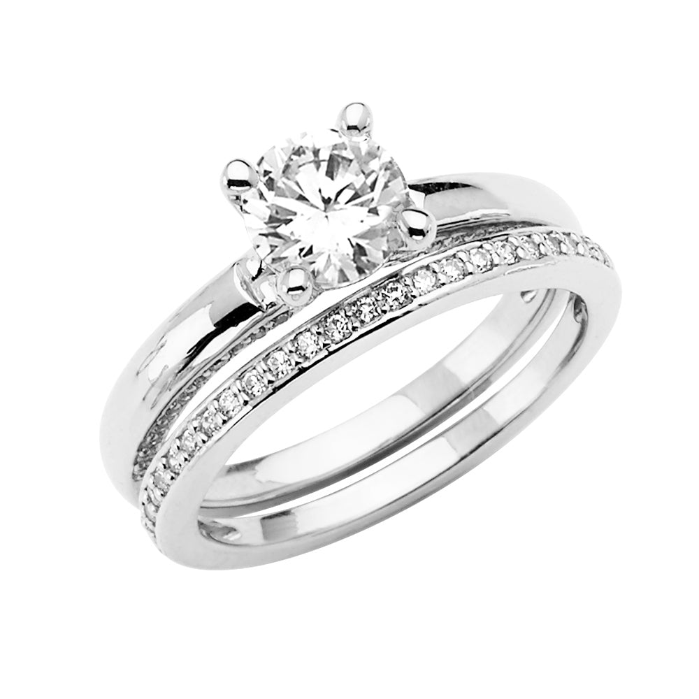 CZ Engagement Rings - 14K Gold - RG2813