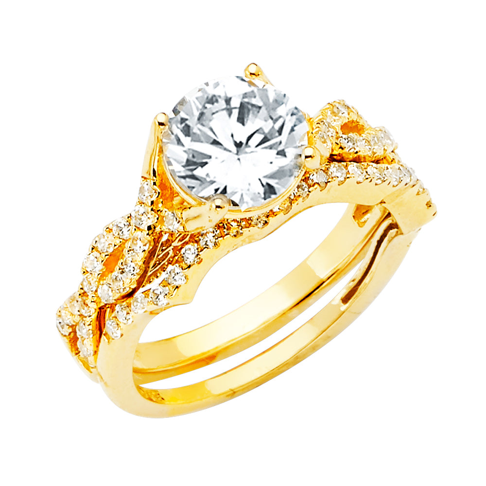 CZ Engagement Rings - 14K Gold - RG2825