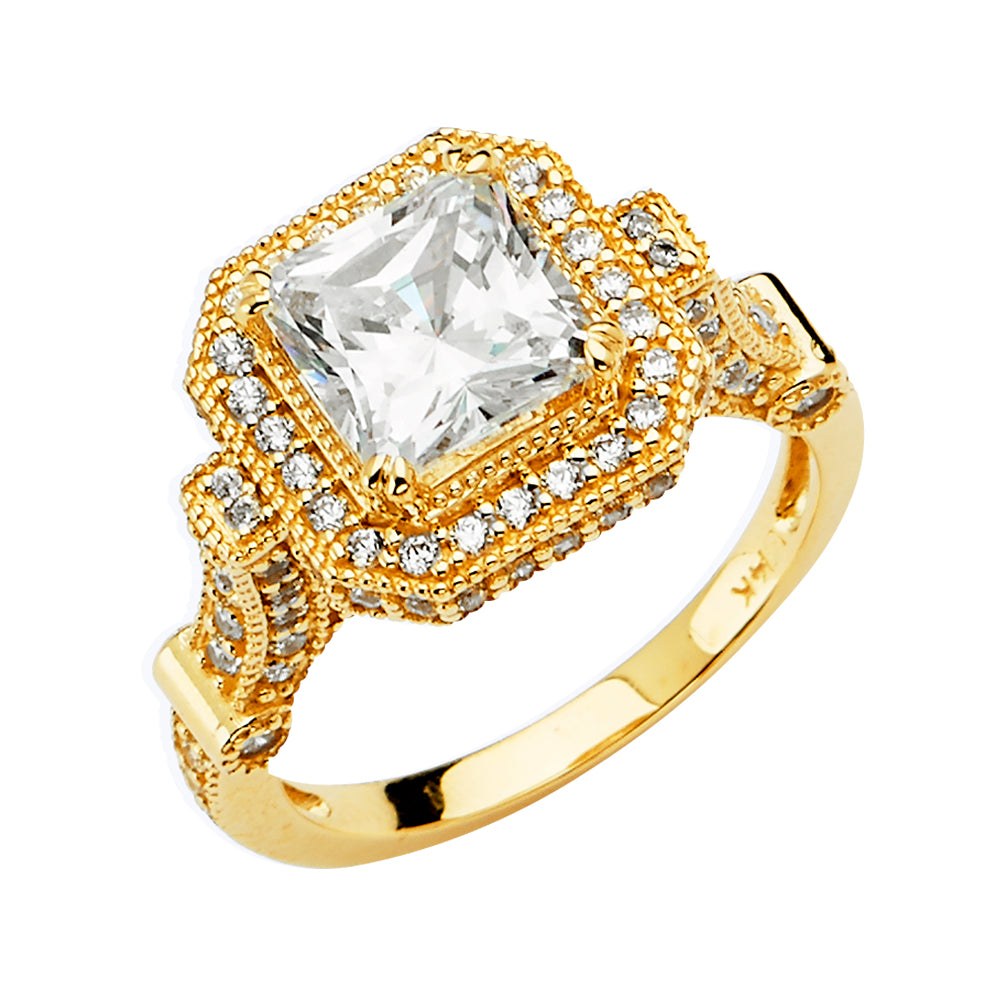 CZ Engagement Rings - 14K Gold - RG2839