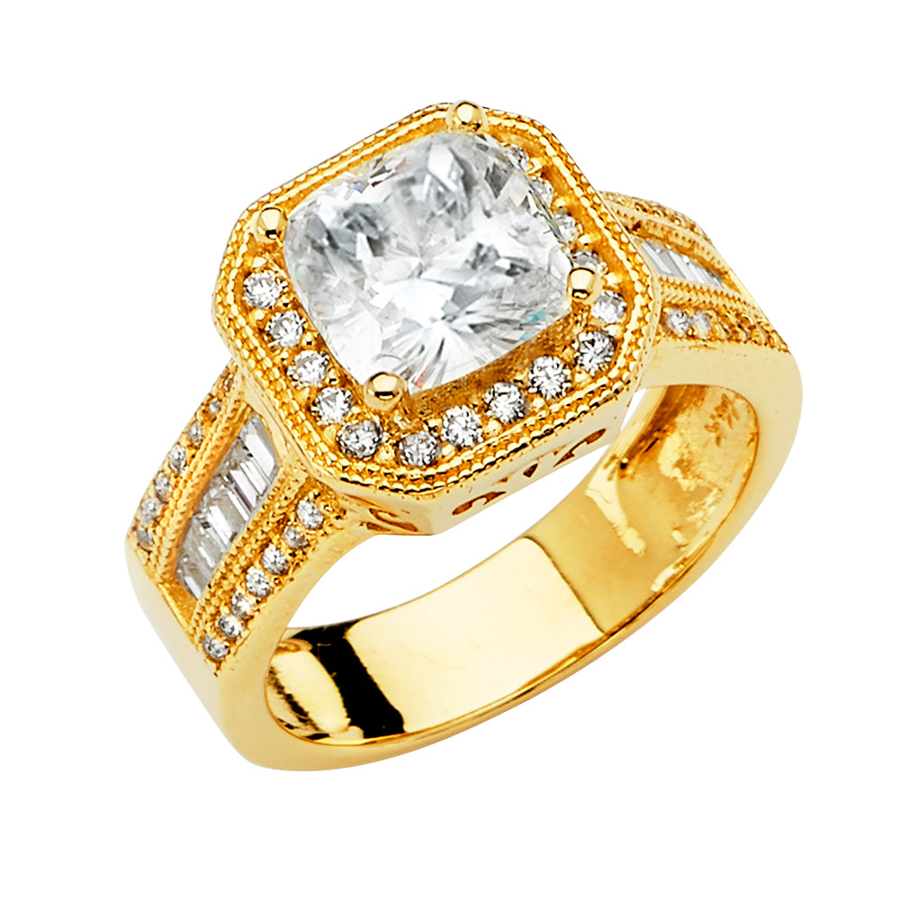 CZ Engagement Rings - 14K Gold - RG2840