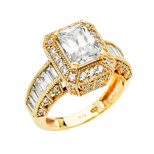 CZ Engagement Rings - 14K Gold - RG2842