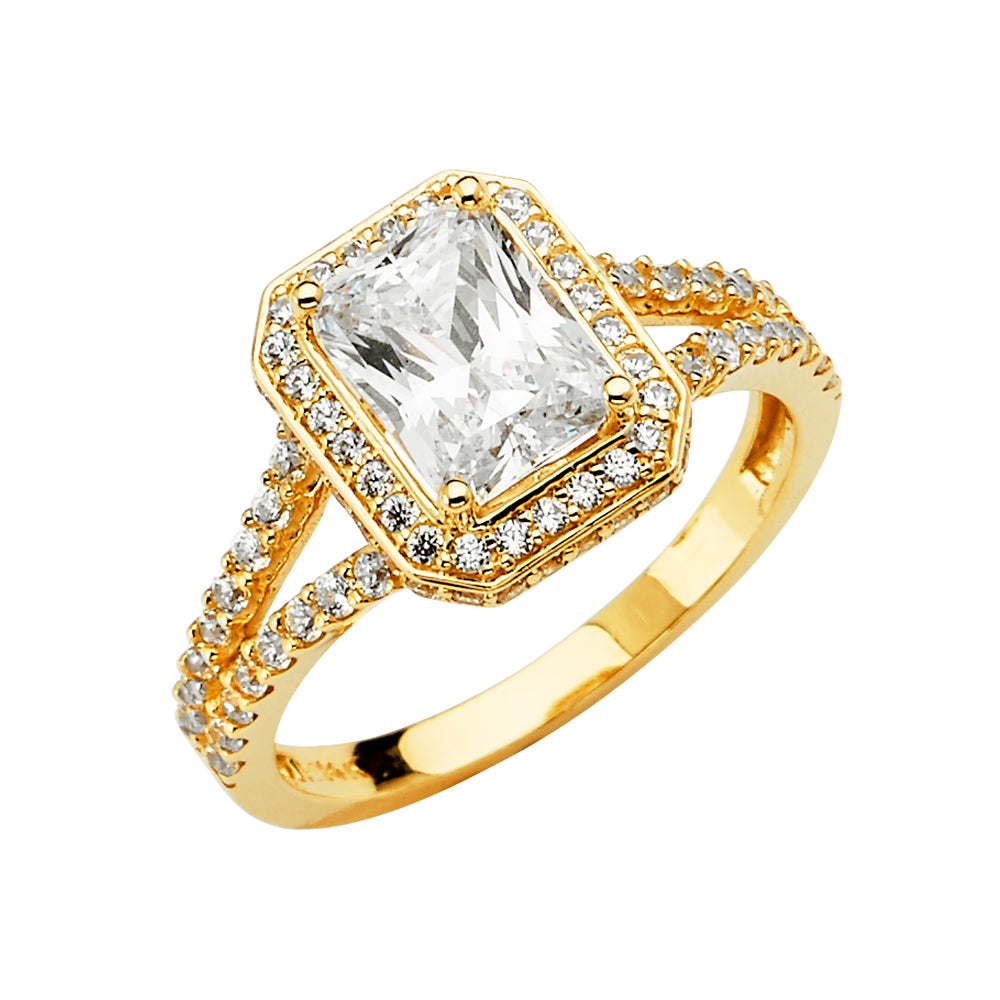 CZ Engagement Rings - 14K Gold - RG2845