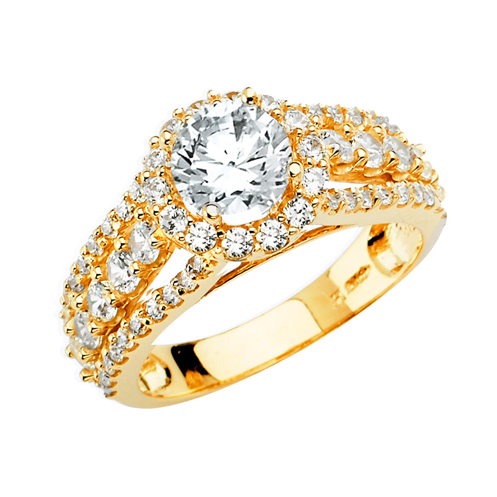 CZ Engagement Rings - 14K Gold - RG2847