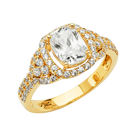 CZ Engagement Rings - 14K Gold - RG2849