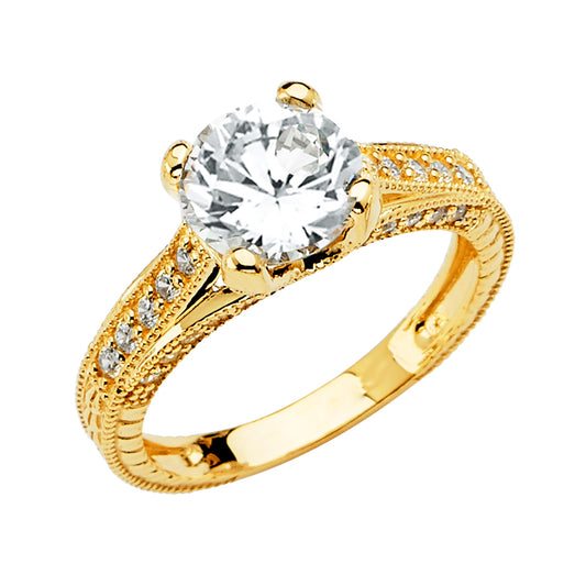 CZ Engagement Rings - 14K Gold - RG2852