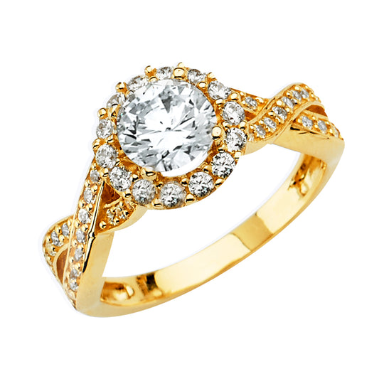 CZ Engagement Rings - 14K Gold - RG2857