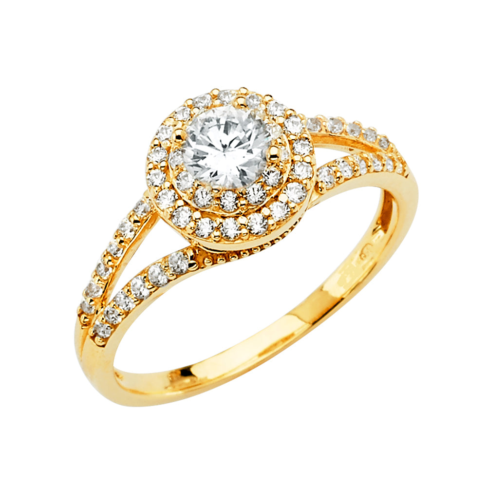 CZ Engagement Rings - 14K Gold - RG2858