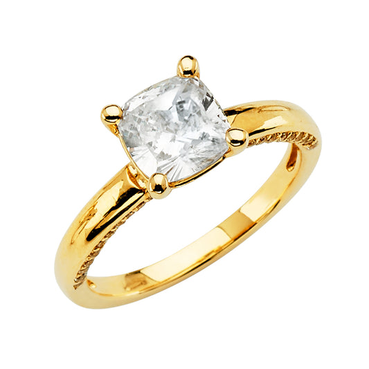 CZ Engagement Rings - 14K Gold - RG2859