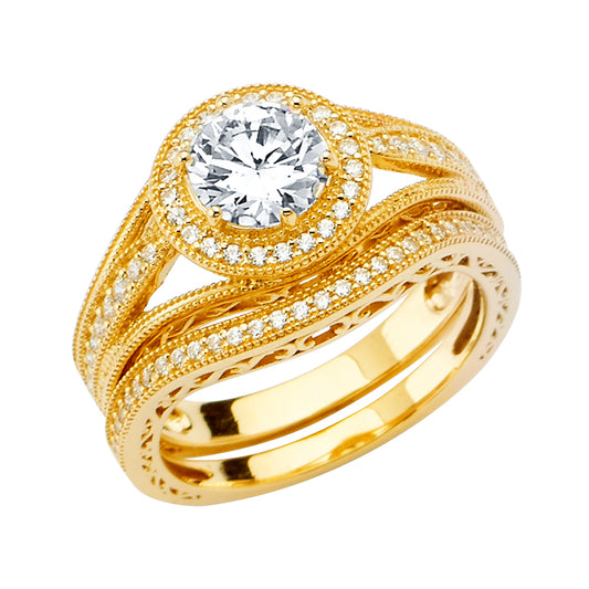 CZ Engagement Rings - 14K Gold - RG2861