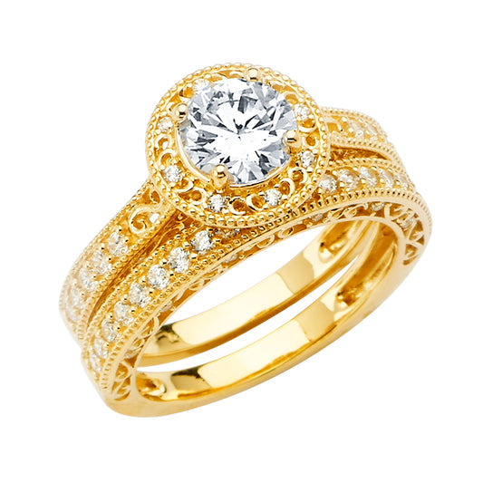 CZ Engagement Rings - 14K Gold - RG2865