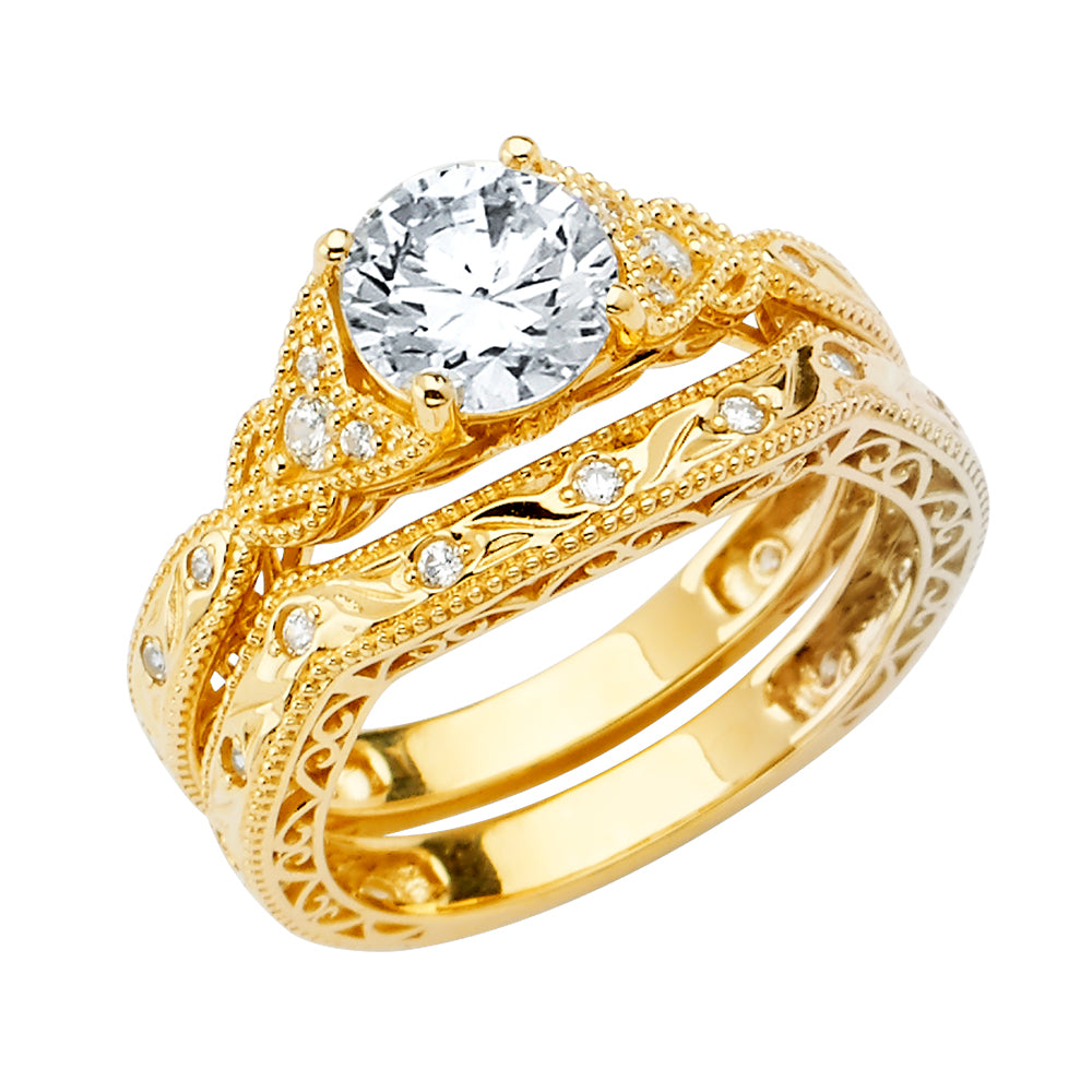 CZ Engagement Rings - 14K Gold - RG2873