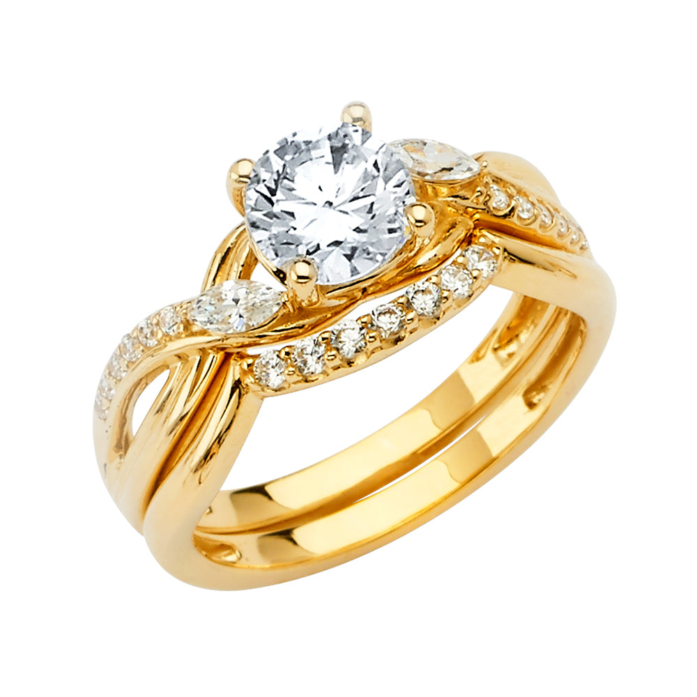 CZ Engagement Rings - 14K Gold - RG2877