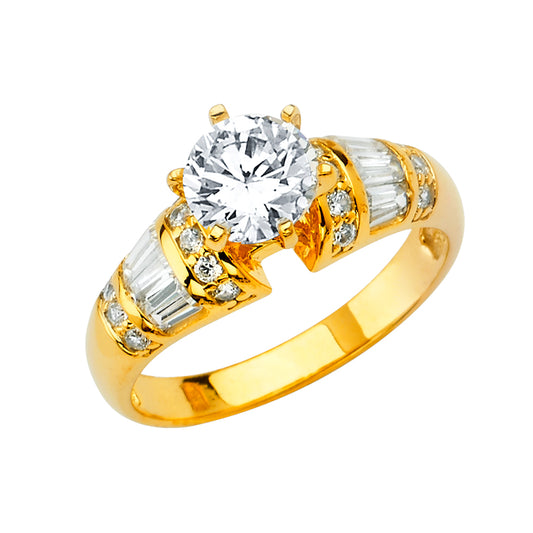 CZ Engagement Rings - 14K Gold - RG2885