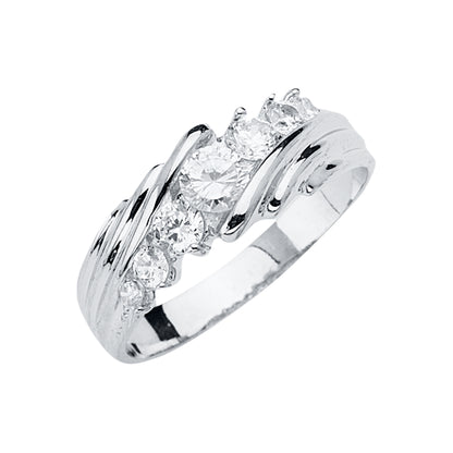 CZ Wedding Trio Sets - 14K - RG2901