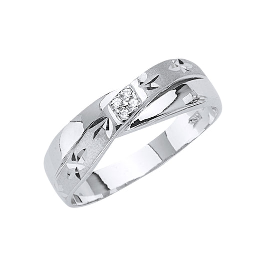 CZ Wedding Trio Sets - 14K - RG2907