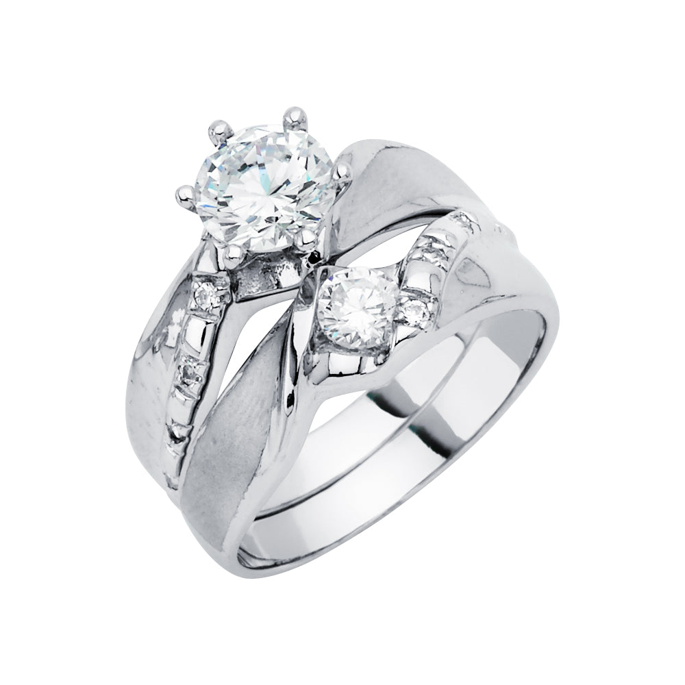 CZ Wedding Trio Sets - 14K - RG2940