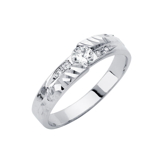 CZ Wedding Trio Sets - 14K - RG2943