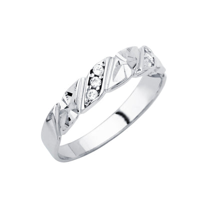 CZ Wedding Trio Sets - 14K - RG2949