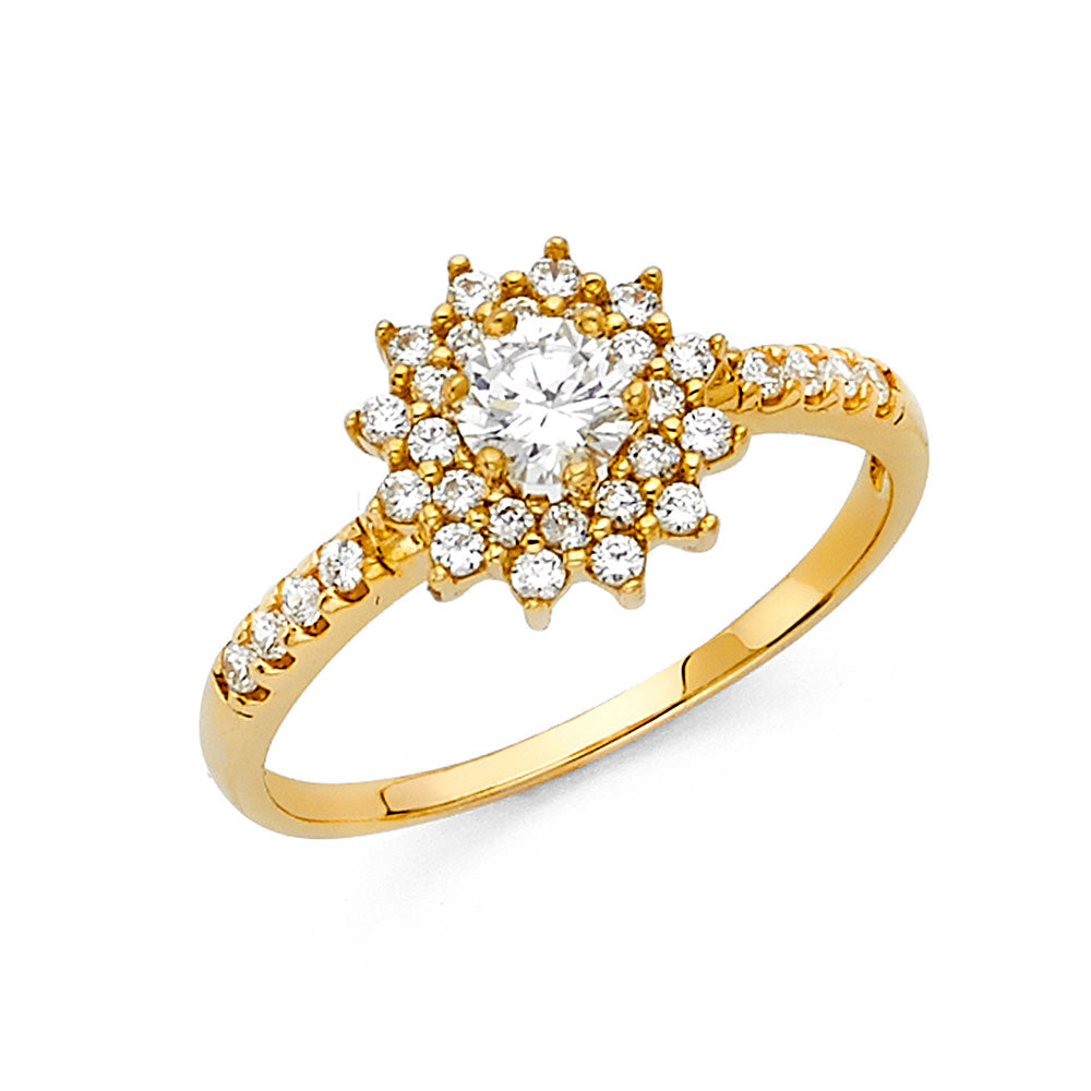 CZ Engagement Rings - 14K Gold - RG33