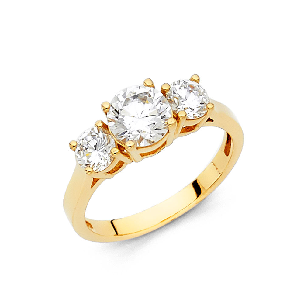 CZ Engagement Rings - 14K Gold - RG34