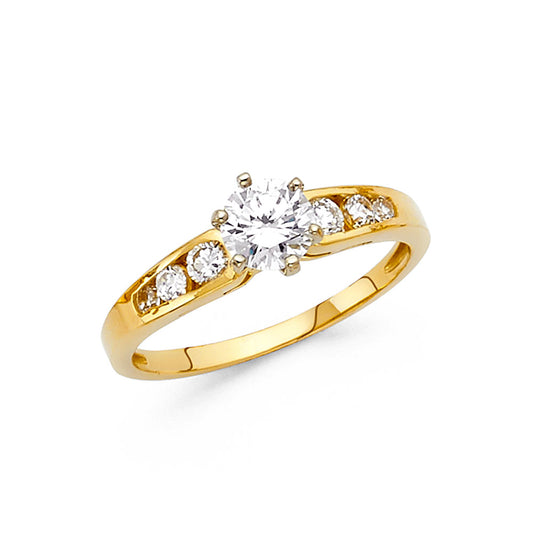 CZ Engagement Rings - 14K Gold - RG37