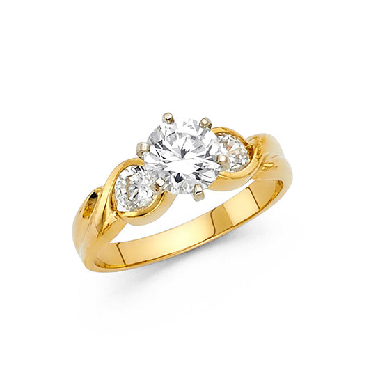 Fancy Rings & CZ Engagement Rings - 14K Gold - RG38