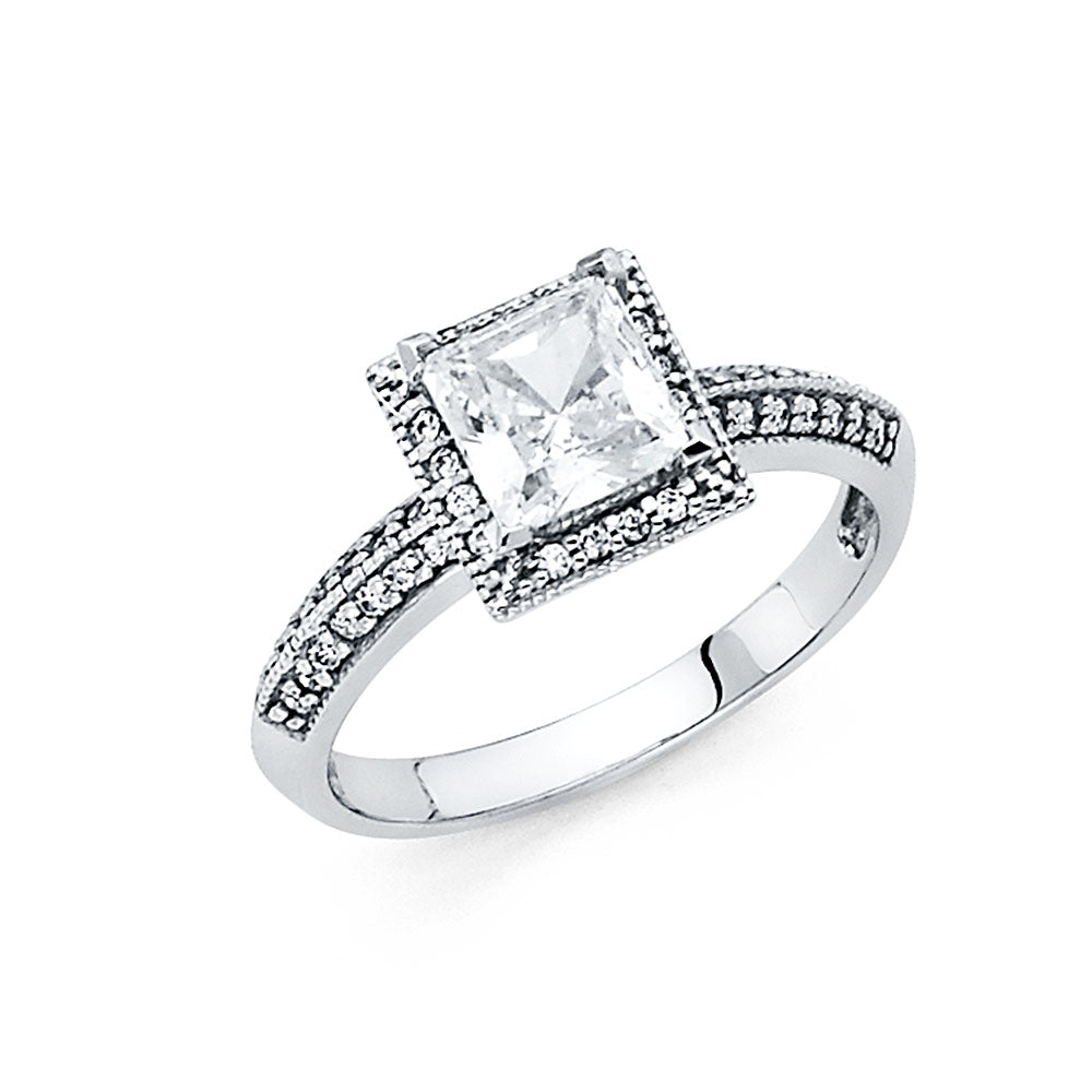 CZ Engagement Rings - 14K Gold - RG59