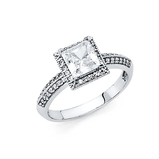 CZ Engagement Rings - 14K Gold - RG59