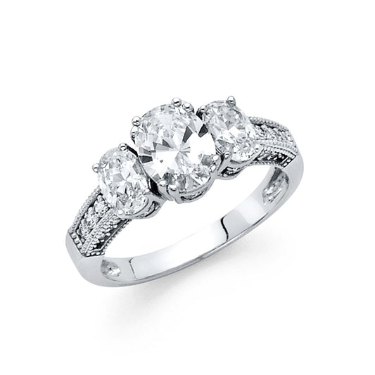 CZ Engagement Rings - 14K Gold - RG63