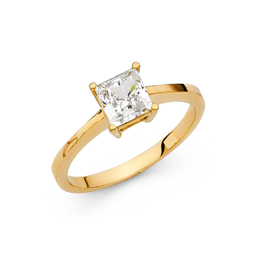 CZ Engagement Rings - 14K Gold - RG7