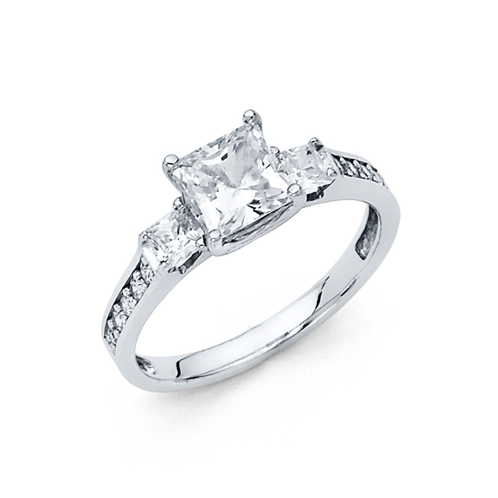 CZ Engagement Rings - 14K Gold - RG704