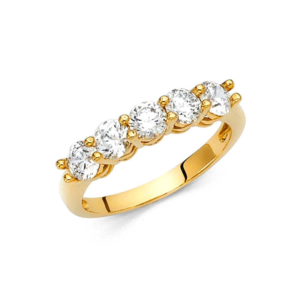 CZ Anniversity Rings - 14K Gold - RG73