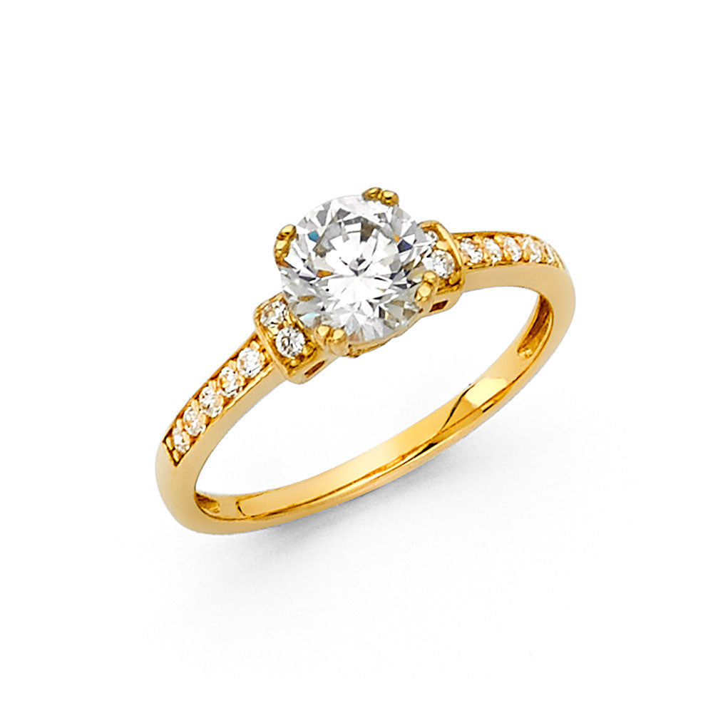 CZ Engagement Rings - 14K Gold - RG736