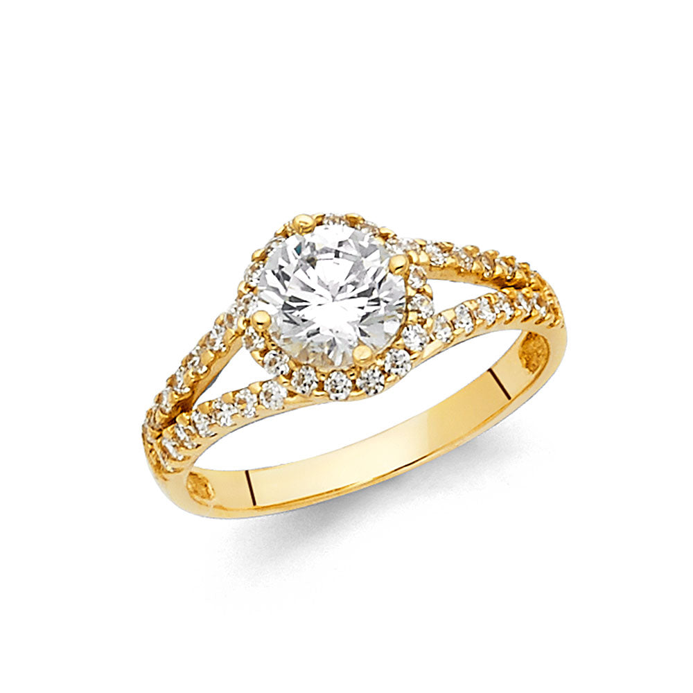 CZ Engagement Rings - 14K Gold - RG738