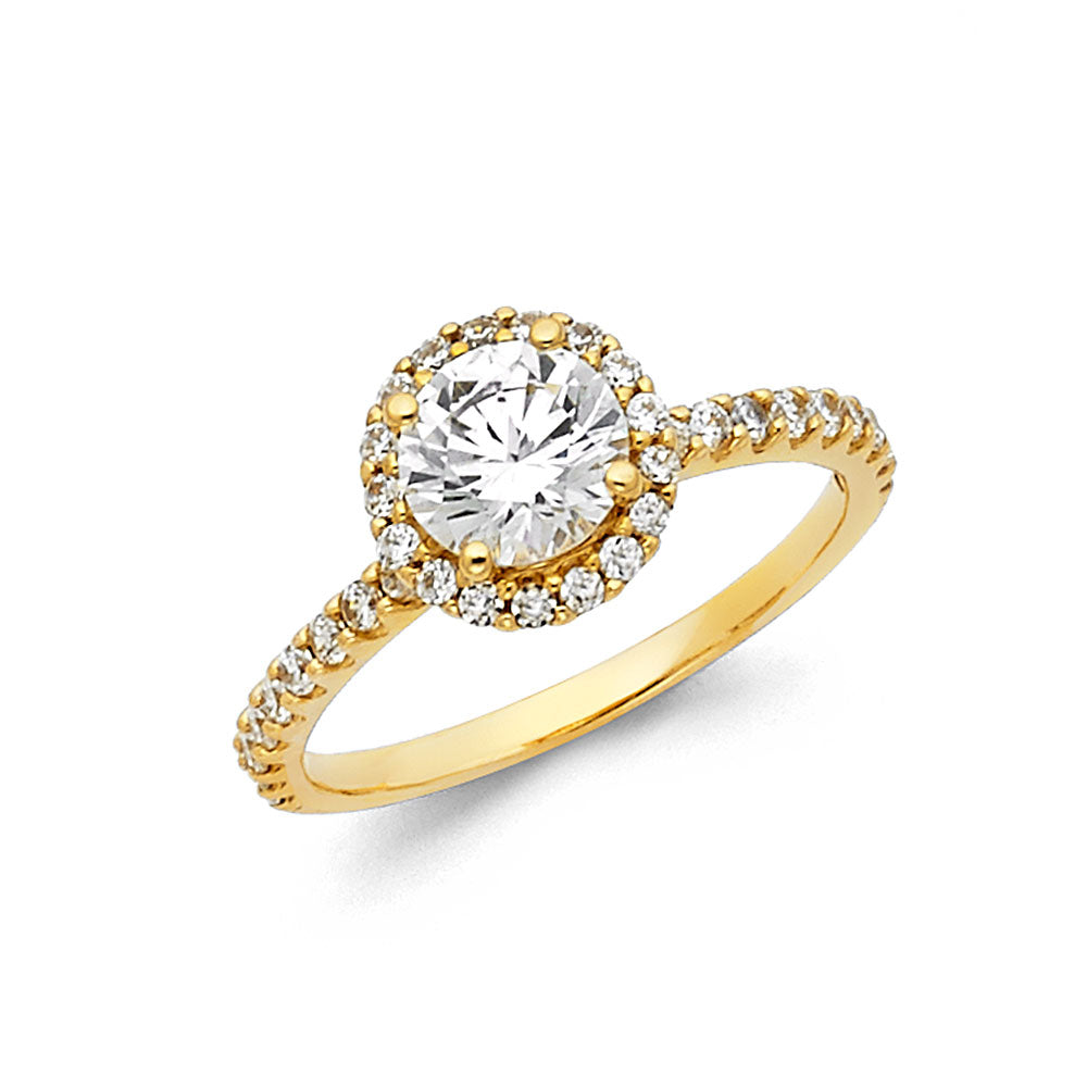 CZ Engagement Rings - 14K Gold - RG739