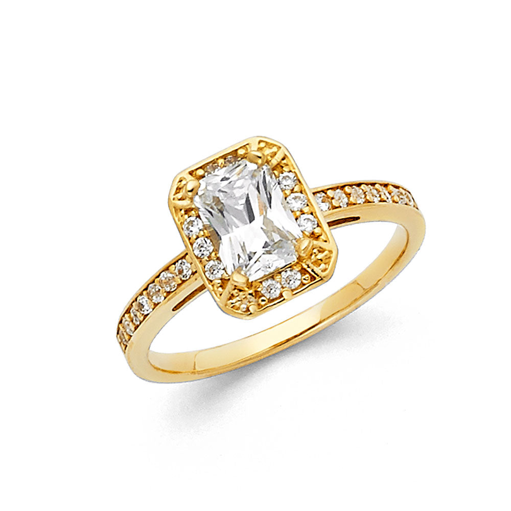 CZ Engagement Rings - 14K Gold - RG742