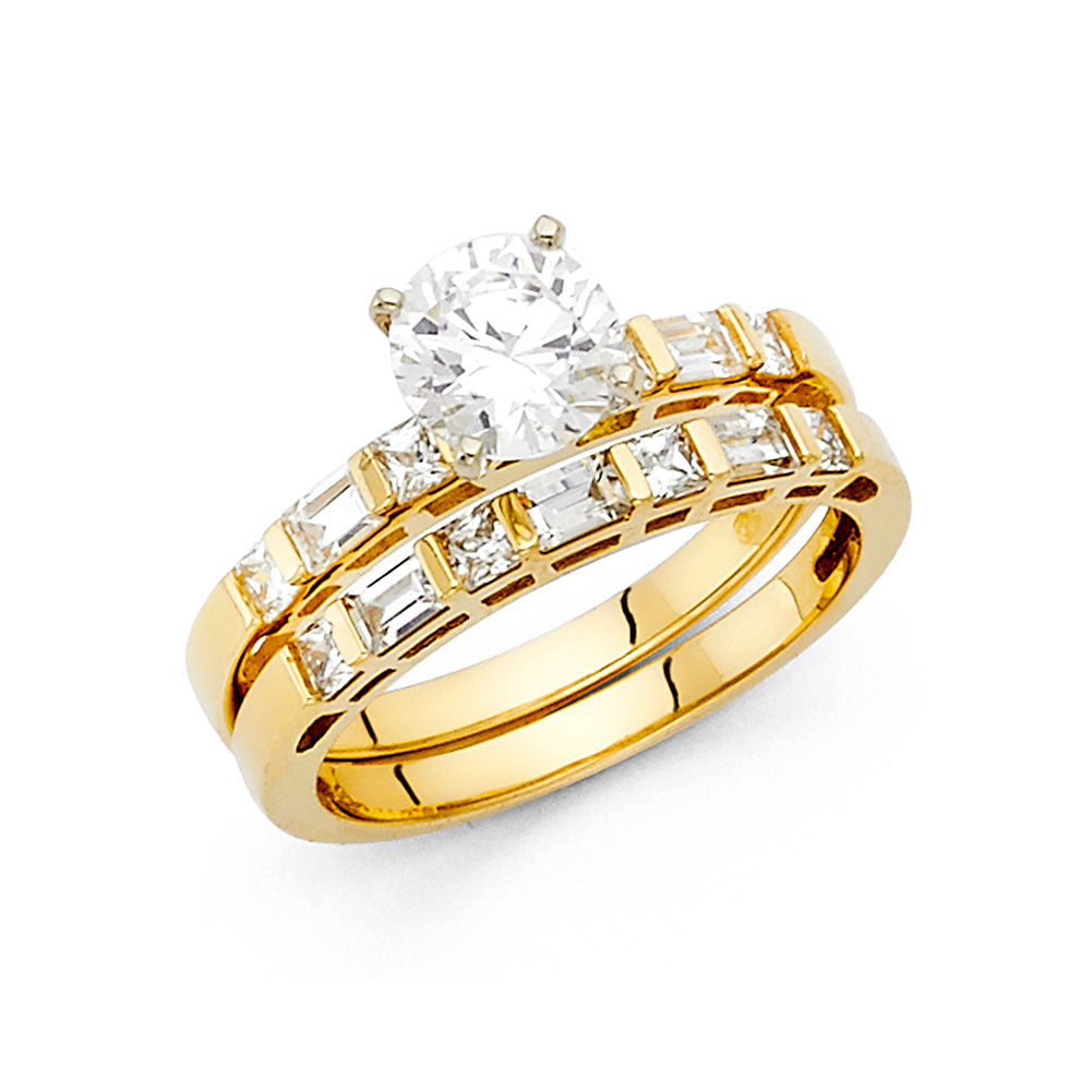 CZ Wedding Duo Sets- 14K - RG743