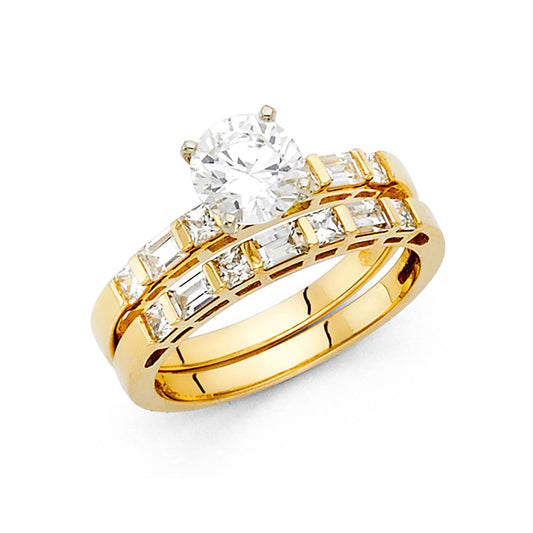 CZ Wedding Duo Sets- 14K - RG743