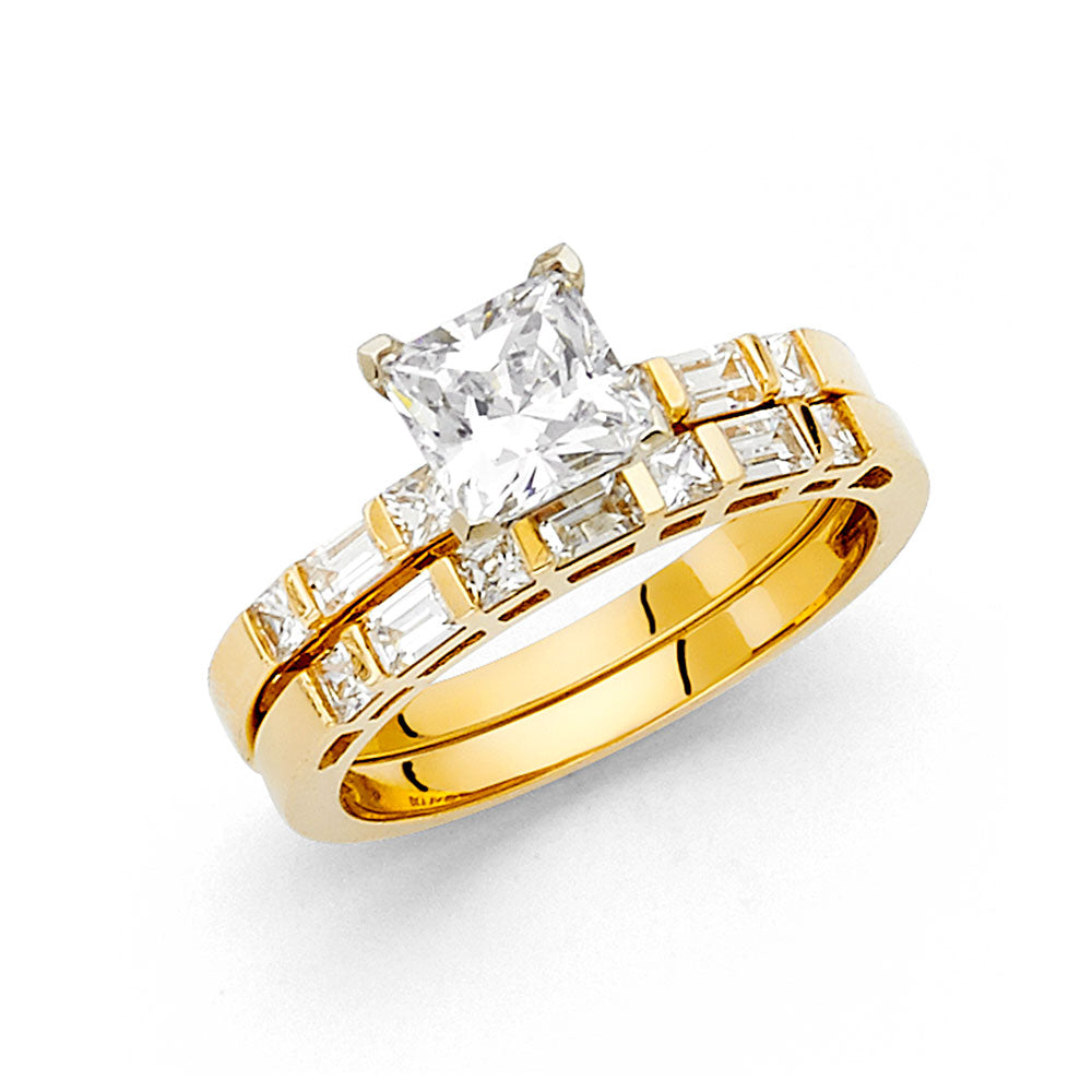 CZ Engagement Rings - 14K Gold - RG744