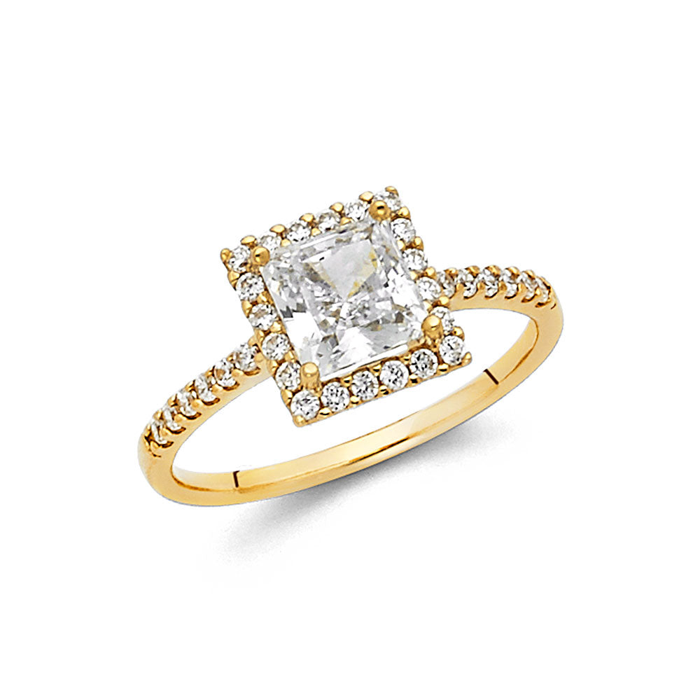 CZ Engagement Rings - 14K Gold - RG746