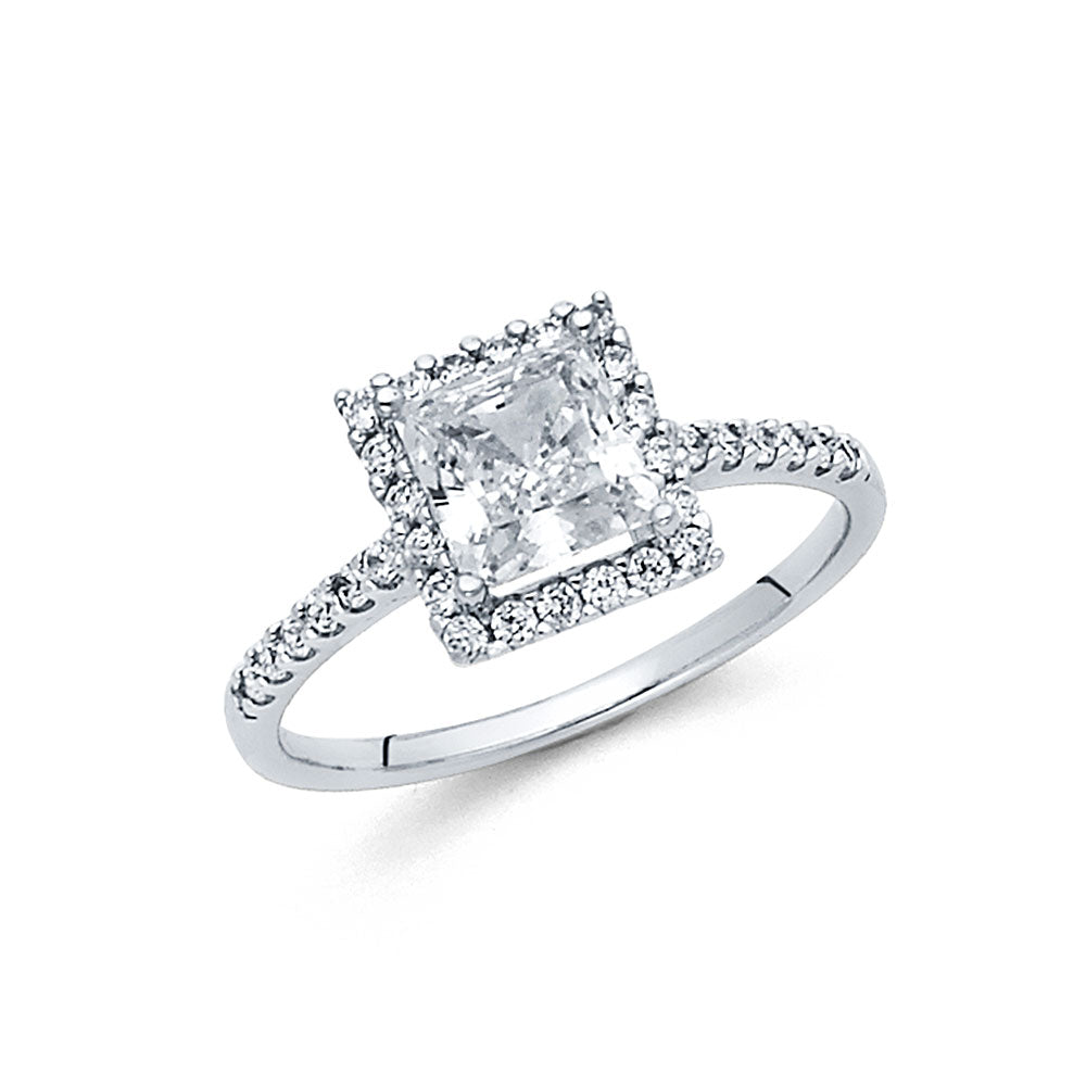 CZ Engagement Rings - 14K Gold - RG747